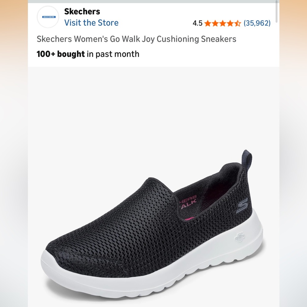 New in Box Skechers Black and White Slip-On Shoes